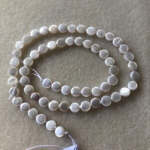 Shell coin beads 6mm