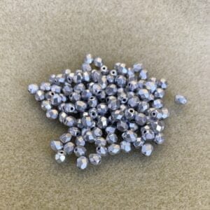 4mm Czech Matte Metallic Silver pack of 200