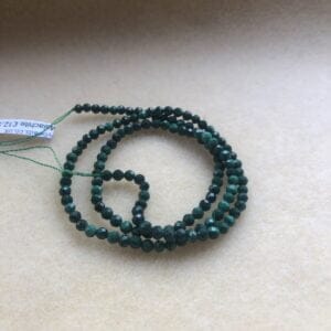 3mm faceted malachite