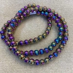 8mm multicoloured glass beads