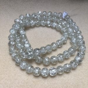 10mm clear crackle glass