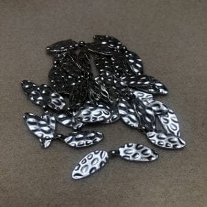 42mm antique silver fairy wings