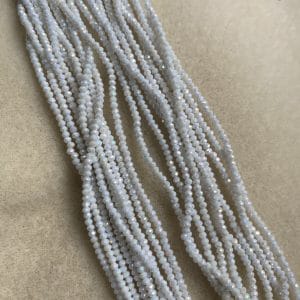 faceted white AB 2mm glass rondelles