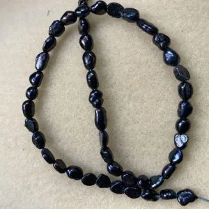 Black fresh water pearls 6 x 5mm