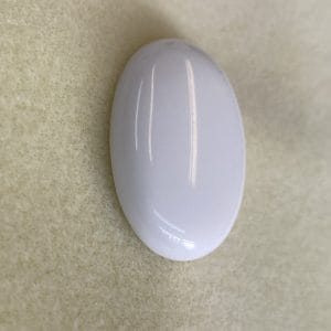 opaque white glass cabochon