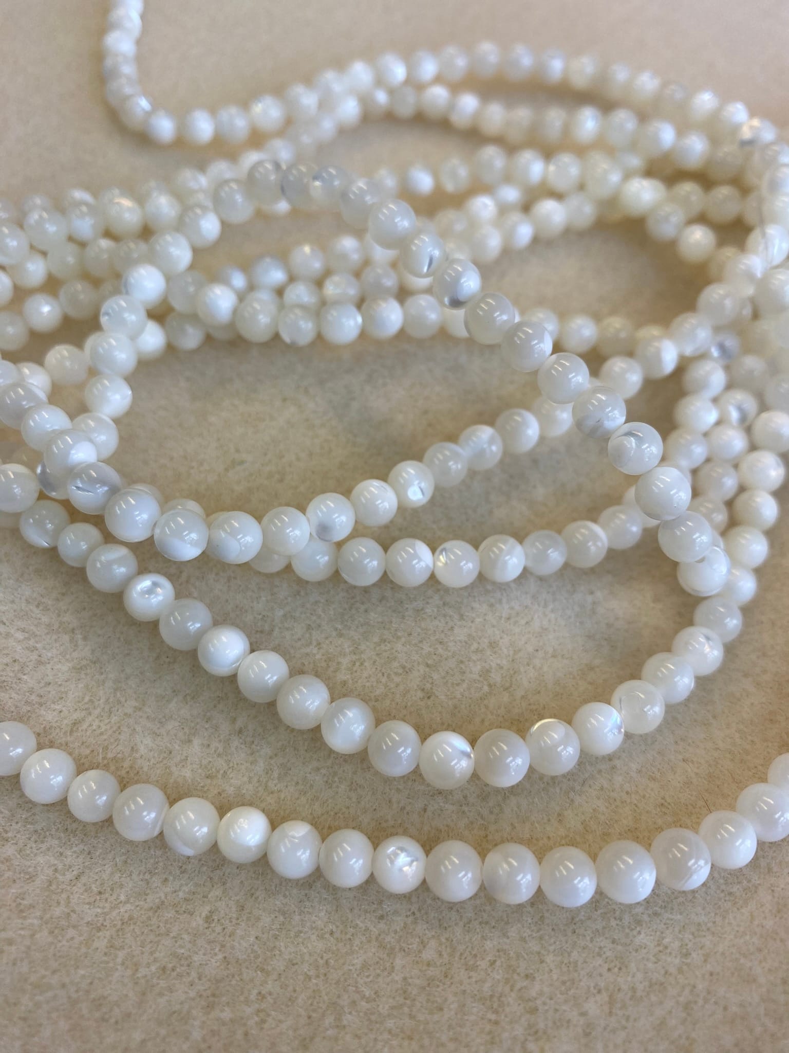 5mm round shell beads