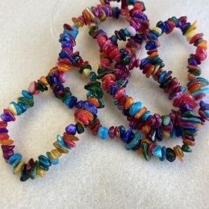 Mixed colour shell beads