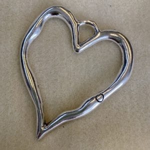 76mm Hollow Heart Pendant