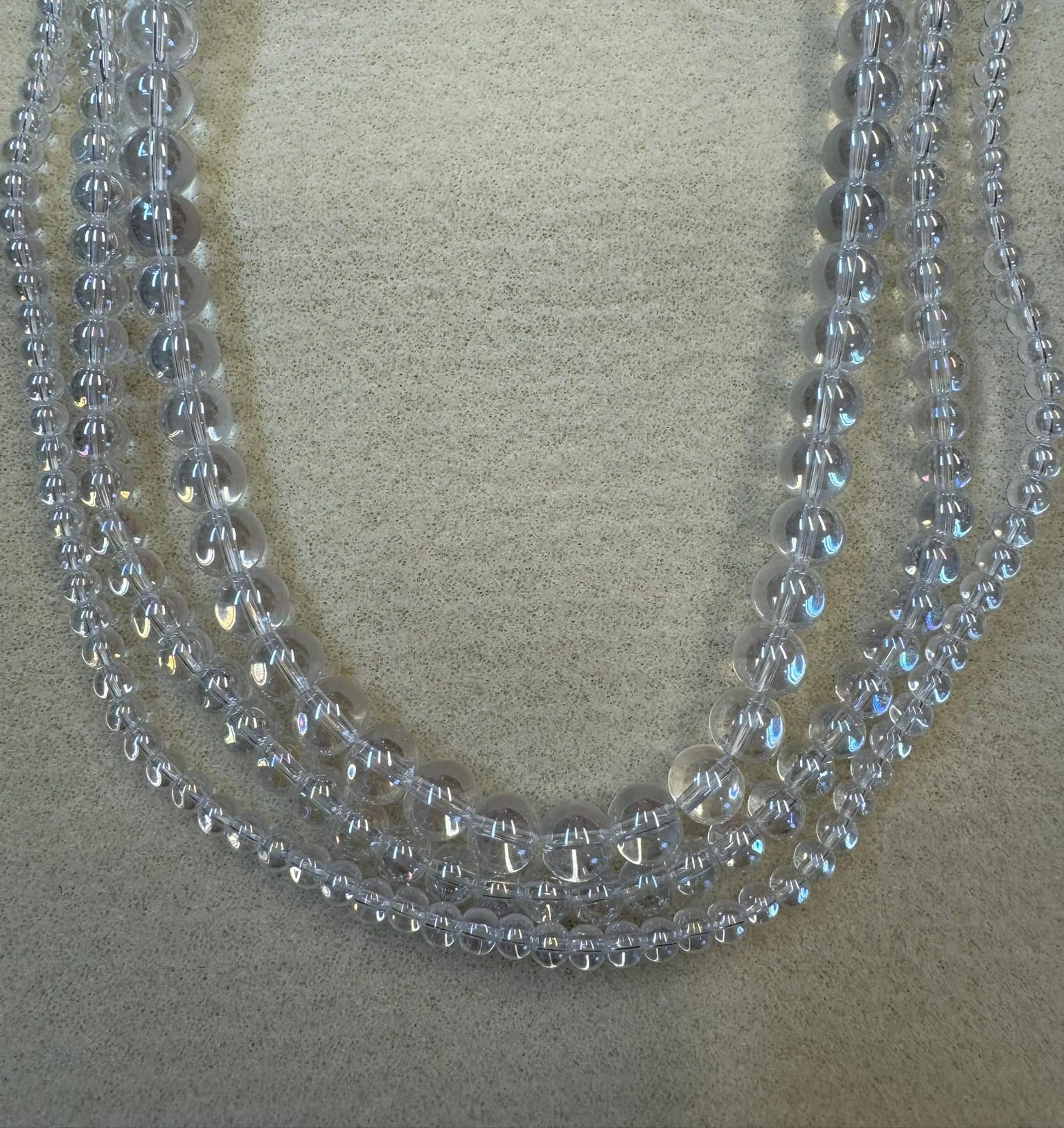 clear AB glass beads 4mm, 6mm and 8mm