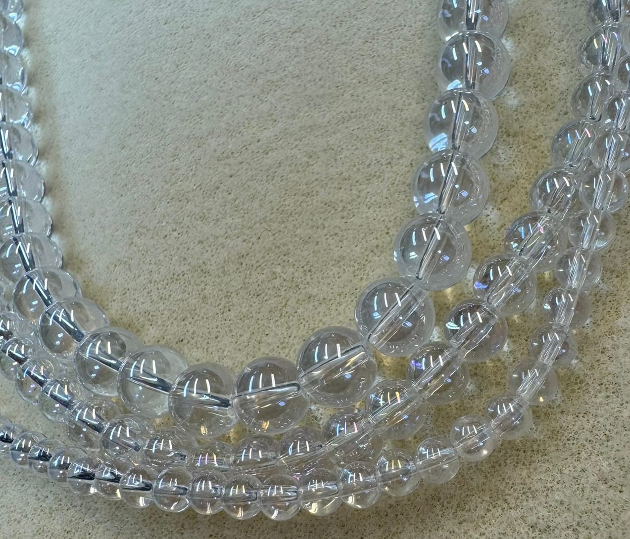 clear AB glass beads 4mm, 6mm and 8mm