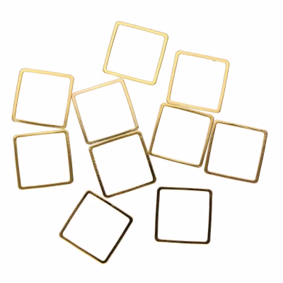 Gold Plated 20mm Square Bead Frame