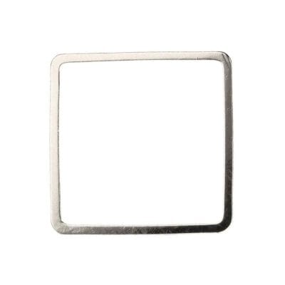 Silver Plated 20mm Square Bead Frame